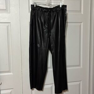 DKNY Butter Faux Leather Drawstring Pants